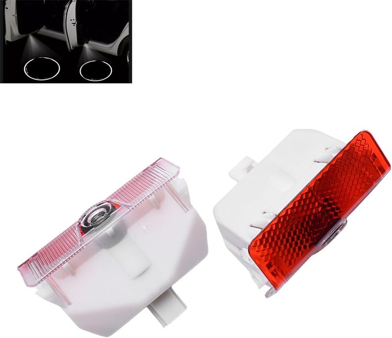 LOUEI 2pc Car Door LED Logo Projector Lights, Welcome Shadow Lamp, Automotive Step Light Compatible with auto 2008-2015 GLK X204 2004-2011 A class W169 W168 2009-2011 B class W245 (GLK) - Image 1